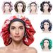 Gorro de dormir de satén estampado exclusivo y nuevo, gorro elástico para permanente de belleza, gorro de confinamiento, gorro para el cuidado del cabello_voghion.com