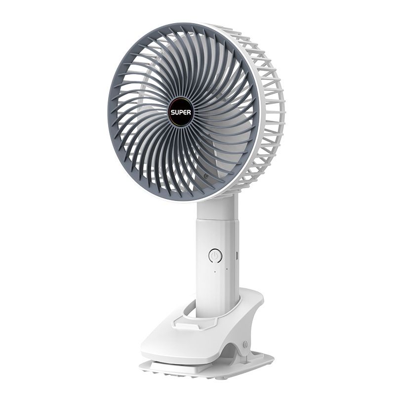 Desktop Portable USB Charging Clip Fan Multifunctional Rotatable Handheld Fan(Gray)_voghion.com