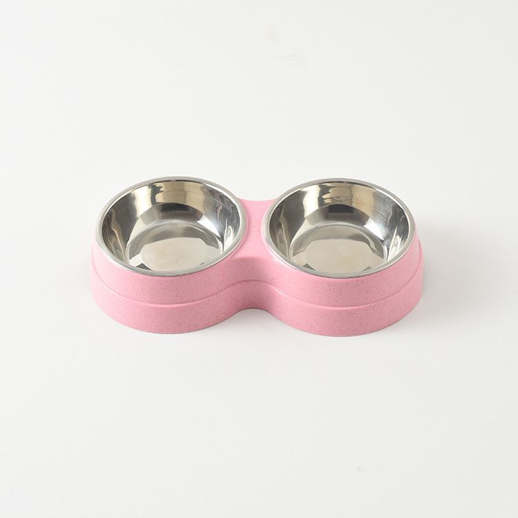 Ny avtakbar dobbel kattmat i rustfritt stål til kjæledyr, drikke- og fôringsskål for hund_voghion.com