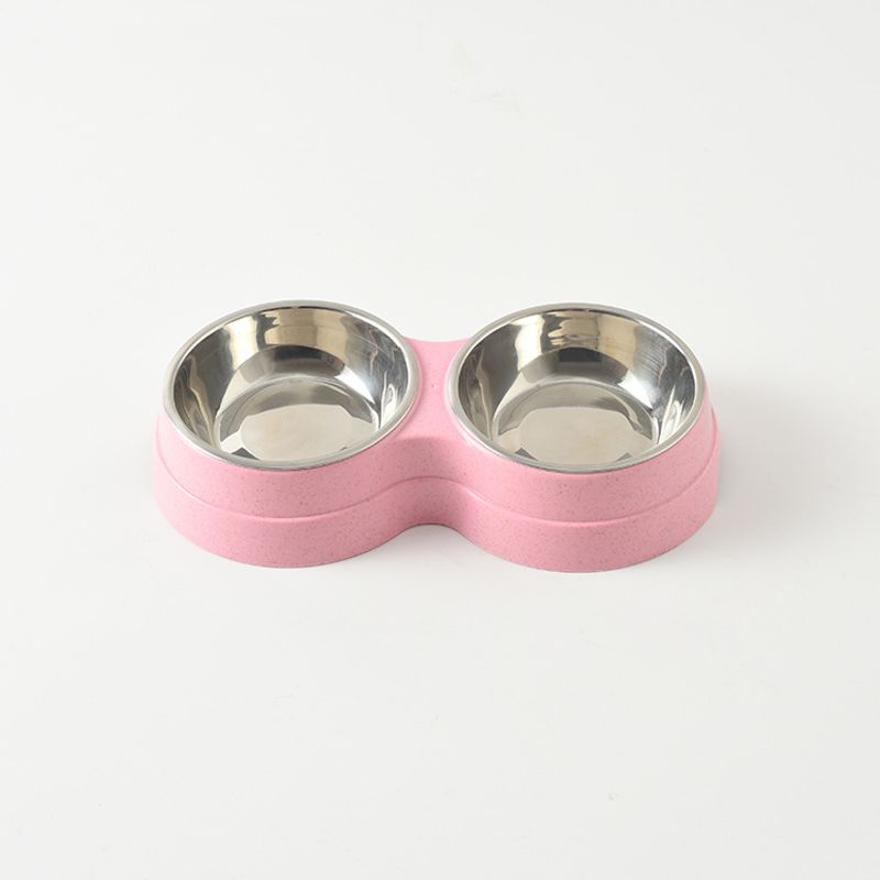 New Pet Stainless Steel Double Cat Food Drinking And Feeding Detachable Dog Bowl_voghion.com