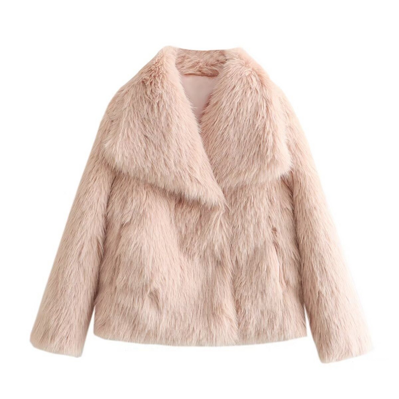 Frauen Kleidung neue fuchs pelz langarm revers pelz herbst und winter mode dicke große größe plüsch frauen_voghion.com
