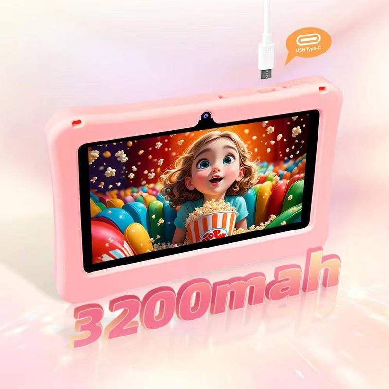 Children's tablet, 7-inch, secure eye screen, WiFi, dual cameras, games, parental control application_voghion.com