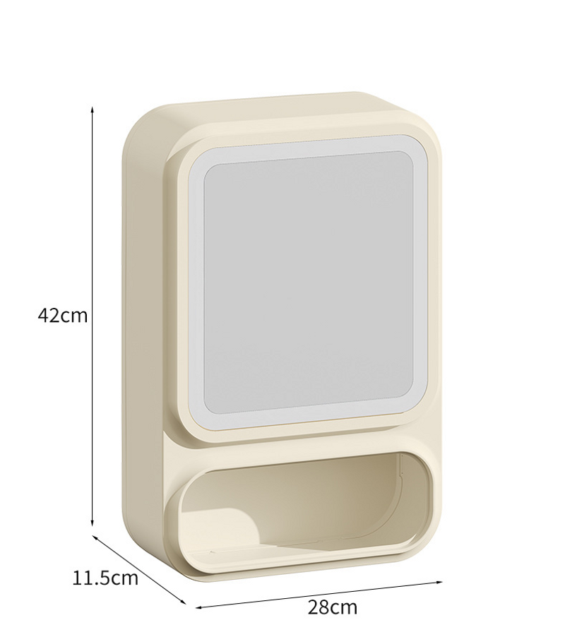 Wall Mounted Makeup Mirror LED Light Dressing Table With Light Folding Beauty Net Red HD New Wedding Gift_voghion.com