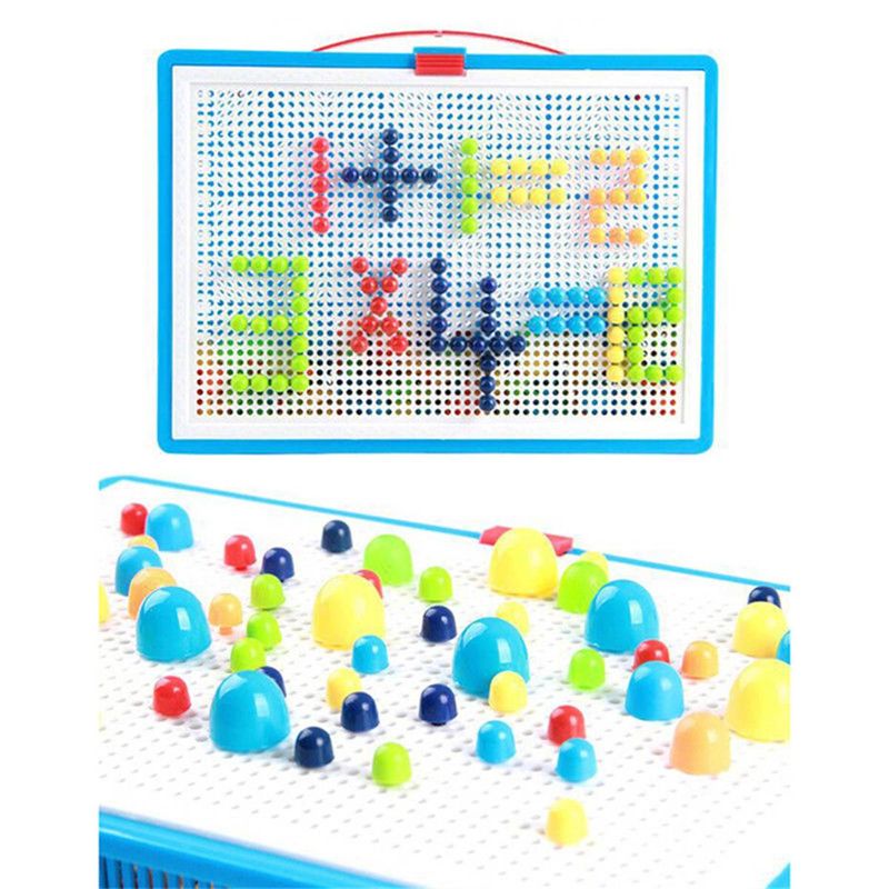 Pilz Nagel DIY Handgemachte Spielzeug Montessori Pädagogisches Spielzeug Intelligente 3D Puzzle Spiel Jigsaw Board Geschenke_voghion.com