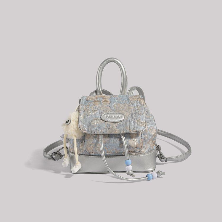 large-capacity Cute Denim Girls Insert Bag Student Small Backpack Niche Schoolbag 2025 New Casual Versatile Commuter Applicable_voghion.com