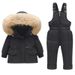 Mother & Kids Winter Baby Snowsuit Set With Detachable Hood & Adjustable Leg Openings – Soft Polyester Outerwear For Toddlers 1-5 Years (80-110cm)_voghion.com