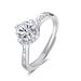 1 Carat Moissanite Twist Open Ring - Four Prong Light Luxury Band For Women_voghion.com