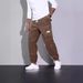 Men's Clothing Autumn Corduroy Overalls Men's Cuffs Loose Casual Trousers With Multiple Pockets_voghion.com