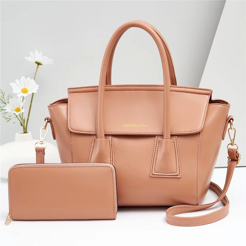 Damentaschen Damenhandtaschen Neue zweiteilige Damentaschen mit großer Kapazität Temperament Lässige Schulter-Umhängetasche_voghion.com