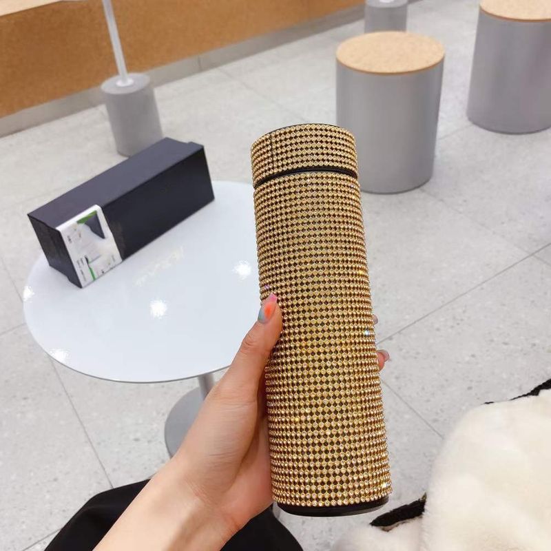 Thermobecher, LED-Touch-Digitalanzeige, Temperatur-Wasserbecher mit Diamant-eingelegtem Geschenkbecher_voghion.com