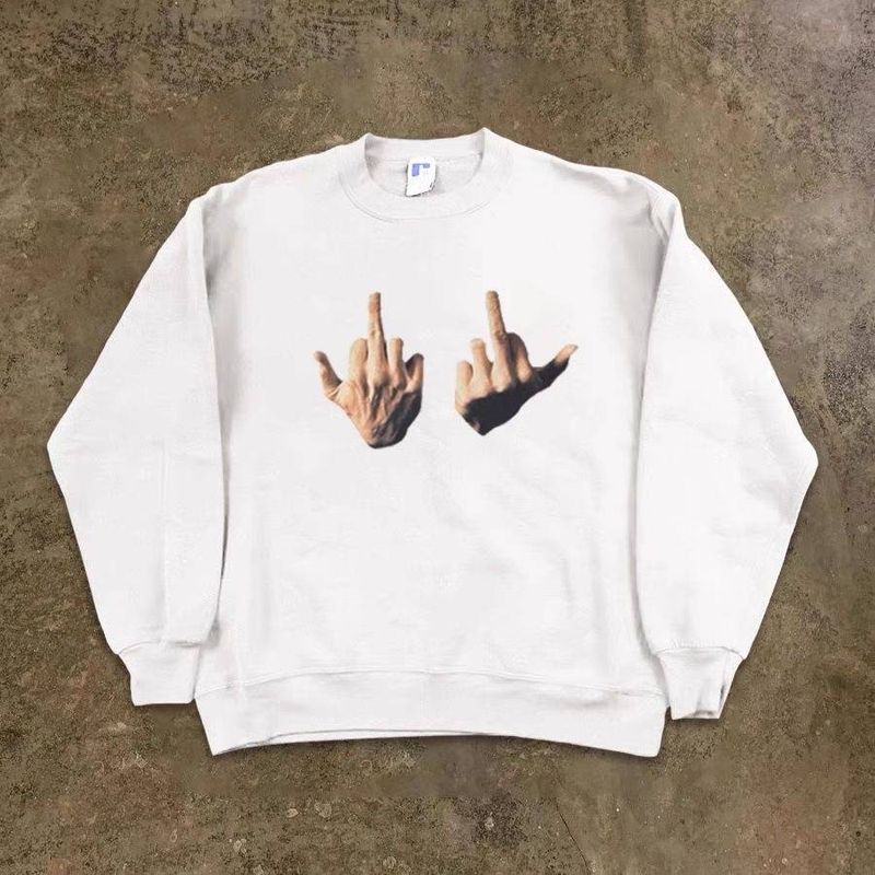 Sügis/talv 2024 Lahtine pluss suuruses pullover 100% puuvillane kapuuts_voghion.com
