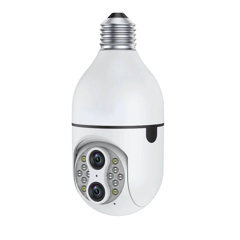 Dual-Lens Bulb Security Camera - 360° Wireless WiFi PTZ With Full Color Night Vision & Smart Home Monitoring​_voghion.com