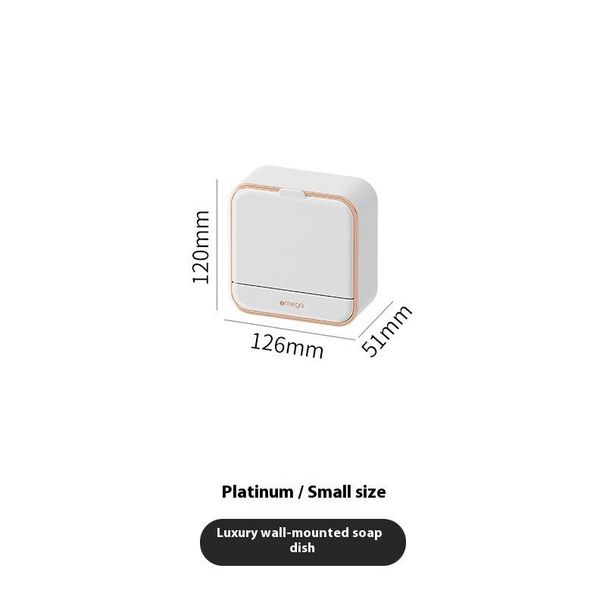 Portasapone da parete – Portasapone in ABS a doppio/singolo scomparto con coperchio, organizer antiscivolo per il bagno (bianco/verde/crema)_voghion.com