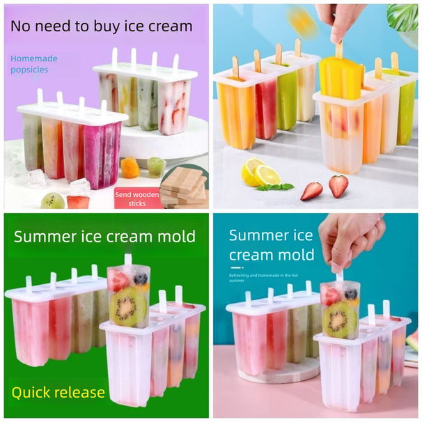 Homemade Mold Set Pop Molds Cream Box Large Capacity Cute Popsicle Special Ice Tray_voghion.com