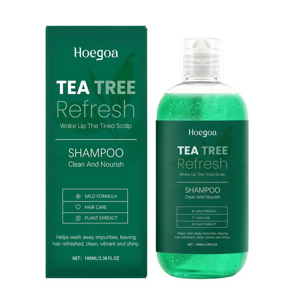 HOEGOA Teebaum-Essenz, sanft reinigendes Shampoo für voluminöses, glattes und glänzendes Haar, Kopfhautpflege_voghion.com