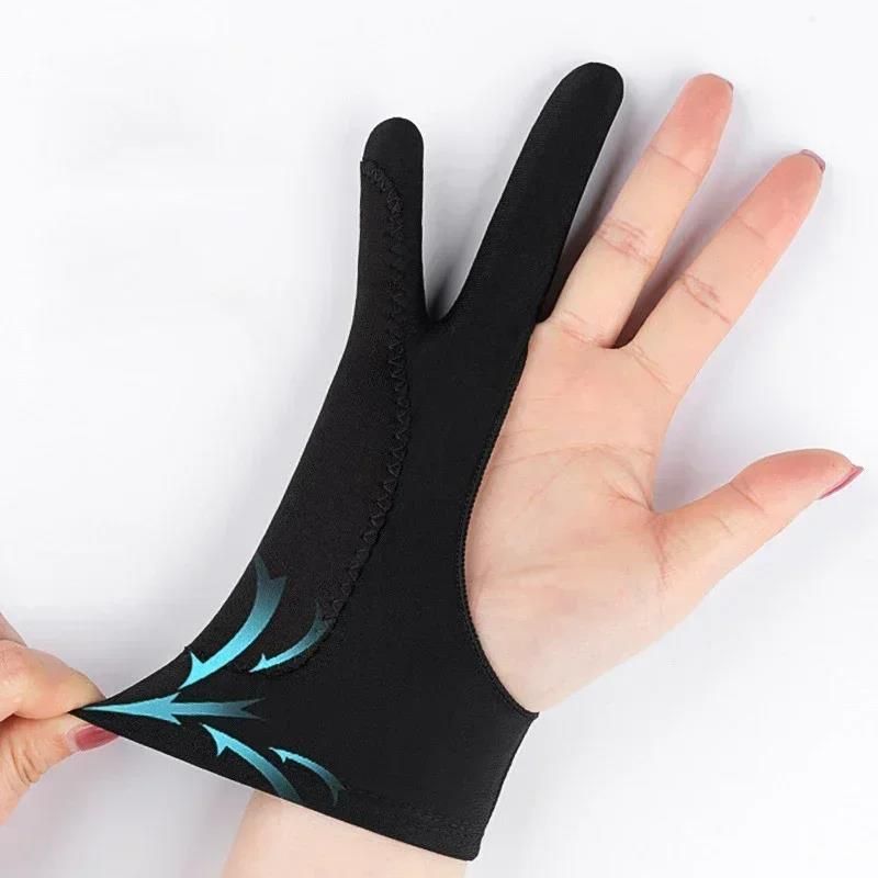 Two-Fingers Anti-fouling Anti-touch Painting Drawing Goe Anti-Fouling For Tablet IPad Screen Board Right/Left Glove_voghion.com