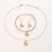 Set di gioielli Accessori moda donna Temperamento Personalità Farfalla Collana Orecchini Bracciale Set 3 pezzi_voghion.com