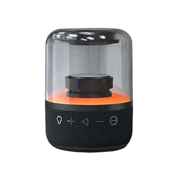 New Glass 3D Surround Wireless Bluetooth Subwoofer High Volume Portable Desktop Colorful Light Speaker_voghion.com