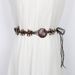 Ceinture tressée 1 pièce, corde de cire ethnique rétro littéraire, décontractée, cintrage de taille, robe décorative, corde de taille_voghion.com