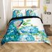 Capa de edredom de pavão para berço para meninos e meninas, capa de edredom com pintura a óleo de pavão, conjunto de cama elegante com pássaros, conjunto de cama com estampa floral e decoração de quarto_voghion.com