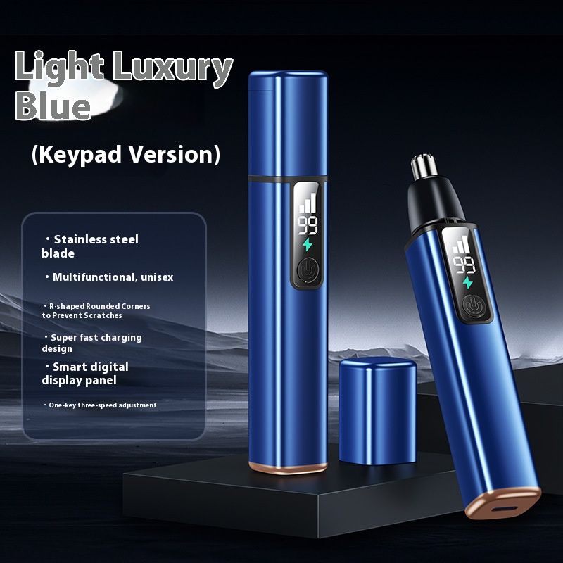 Premium Electric Nose Hair Trimmer With LED Display - Rechargeable & Waterproof - Multi-Functional Grooming Kit For Men & Women_voghion.com