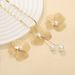 Ladies' Necklace And Earring Set Versatile Floral Design With Pearl Accents Niche Long Collarbone Chain_voghion.com