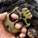Tirapugni in ottone a quattro dita in lega di zinco, tirapugni in ottone a forma di teschio, 8*6,2*1,7 cm, adatti per autodifesa e combattimento professionale (confezionati in coppia)._voghion.com
