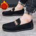 SHLIANG Scarpe casual da uomo in velluto con suola piatta e slip-on, traspiranti, comode, comode, di grandi dimensioni, con cuciture resistenti X0025_voghion.com