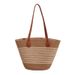 für Damen Sommerhandtasche Strandtasche Große Kapazität Gewebte Schultertasche Rattan Stroh Eimer Tasche Trendy_voghion.com