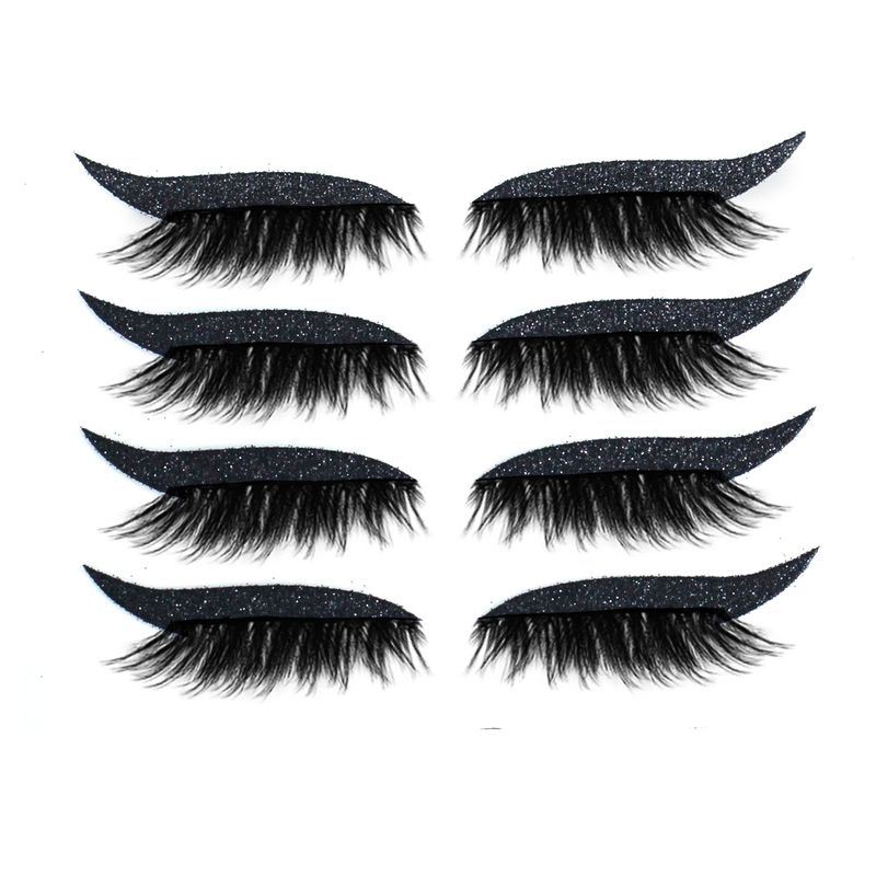 Poudre nouveau paillettes auto-adhésif eyeliner ombre à paupières pa double paupières faux cils imperméable fête maquillage des yeux couvercles cils_voghion.com