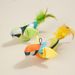 Cat Toy Self-Entertainment Artifact Simulation Squeaky Bird Swing Door Hanging Elastic Feather Teaser Wand_voghion.com