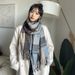 Stile coreano atmosfera plaid donne in autunno inverno, scialle caldo spesso per studenti, sciarpa versatile carina e di alta qualità_voghion.com
