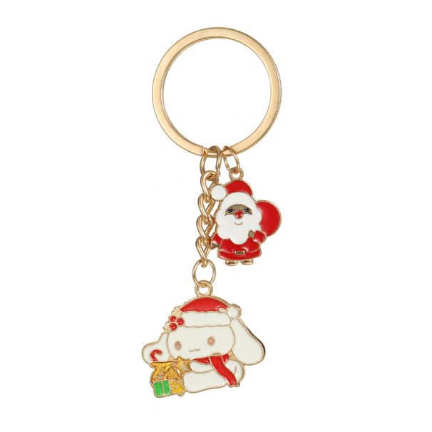 Unisex Christmas style alloy keychain fashion personality exquisite elk snowman Santa Claus Christmas tree snowflake pendant_voghion.com