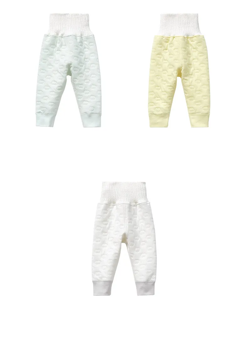 Children's Thermal Pants Autumn And Winter Baby Cotton Clip Base To Wear Girls And Men High Waist Belly Protection Cotton Pants Baby Long Johns_voghion.com