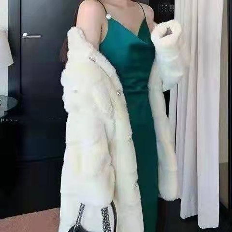Women's Clothing mink fur coat young style medium and long plush top thickened_voghion.com
