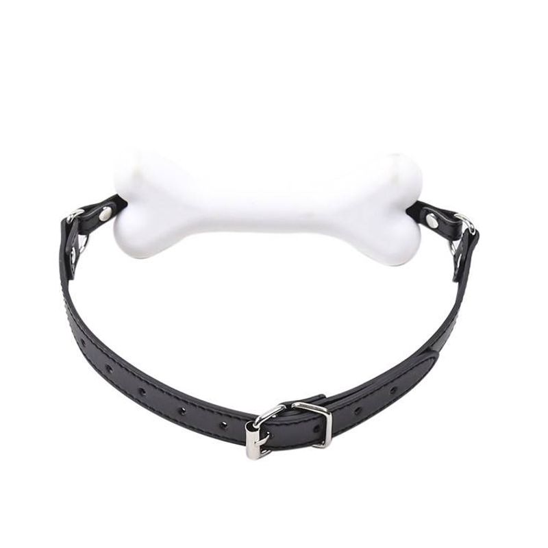 Sexprodukter Hundeslave Beinformet Munnkneble Ball Alternative Sexleketøy For Å Trene Jenter Hvit Lær Munnkneble_voghion.com