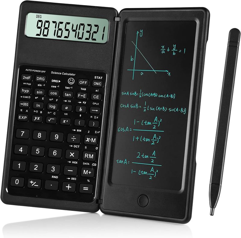 Scientific Calculators For Students, 10-Digit Large Screen, Math Calculator With Notepad, Classroom Must Haves For Middle High School & College_voghion.com