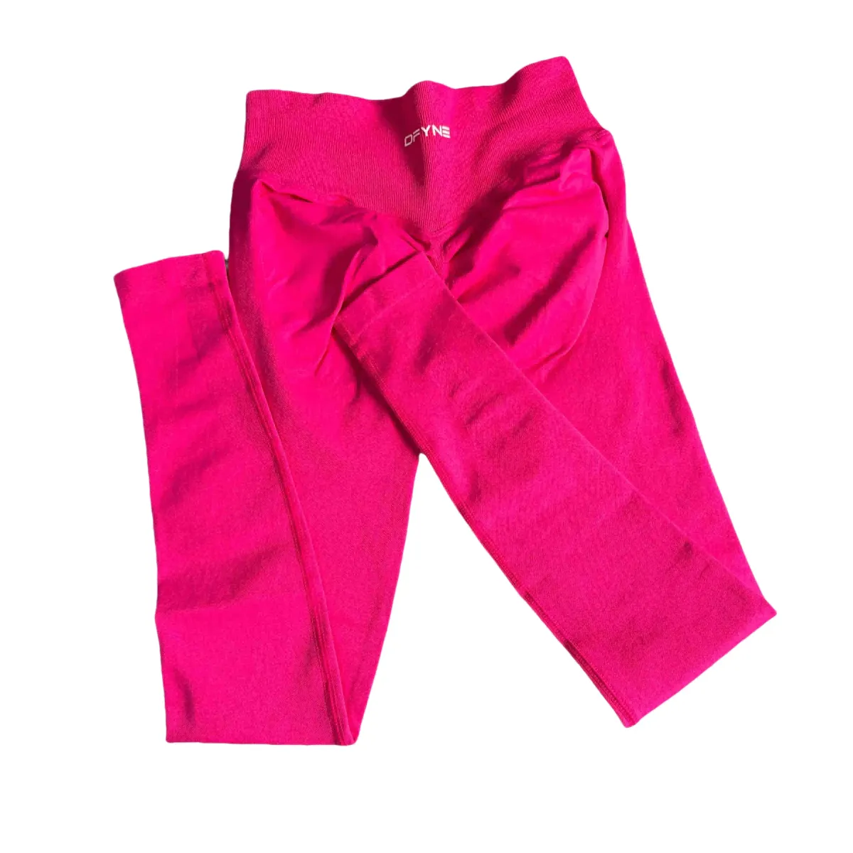 Dynamic Impact Women Seamless Yoga Pants V Back Scrunch Booty Workout Leggings Ribbed Waist Fiess Gym Tights_voghion.com