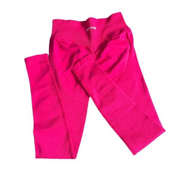 Dynamic Impact Women Seamless Yoga Pants V Back Scrunch Booty Workout Leggings Ribbed Waist Fiess Gym Tights_voghion.com