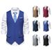 Men's suit wedding party V-neck single breasted chain casual vest_voghion.com