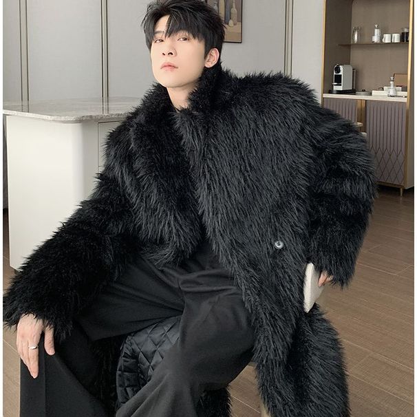 Men's Clothing Autumn And Winter New Fashion Leather Coat Fox Winter Coat Thick Warm Fur Windbreaker_voghion.com