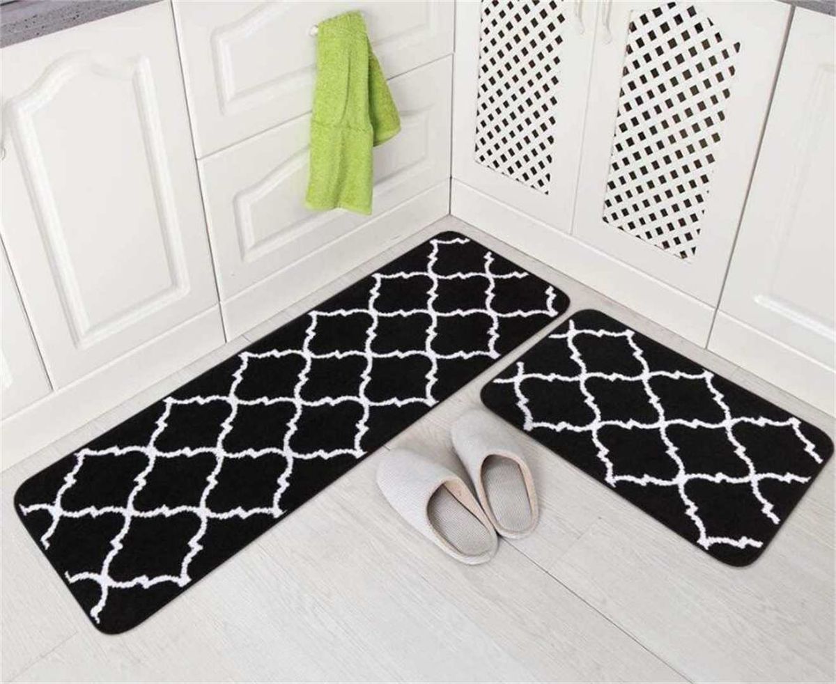 022 Tappetino antiscivolo per ingresso e balcone, a strisce lunghe, 43x61+43x122 cm_voghion.com