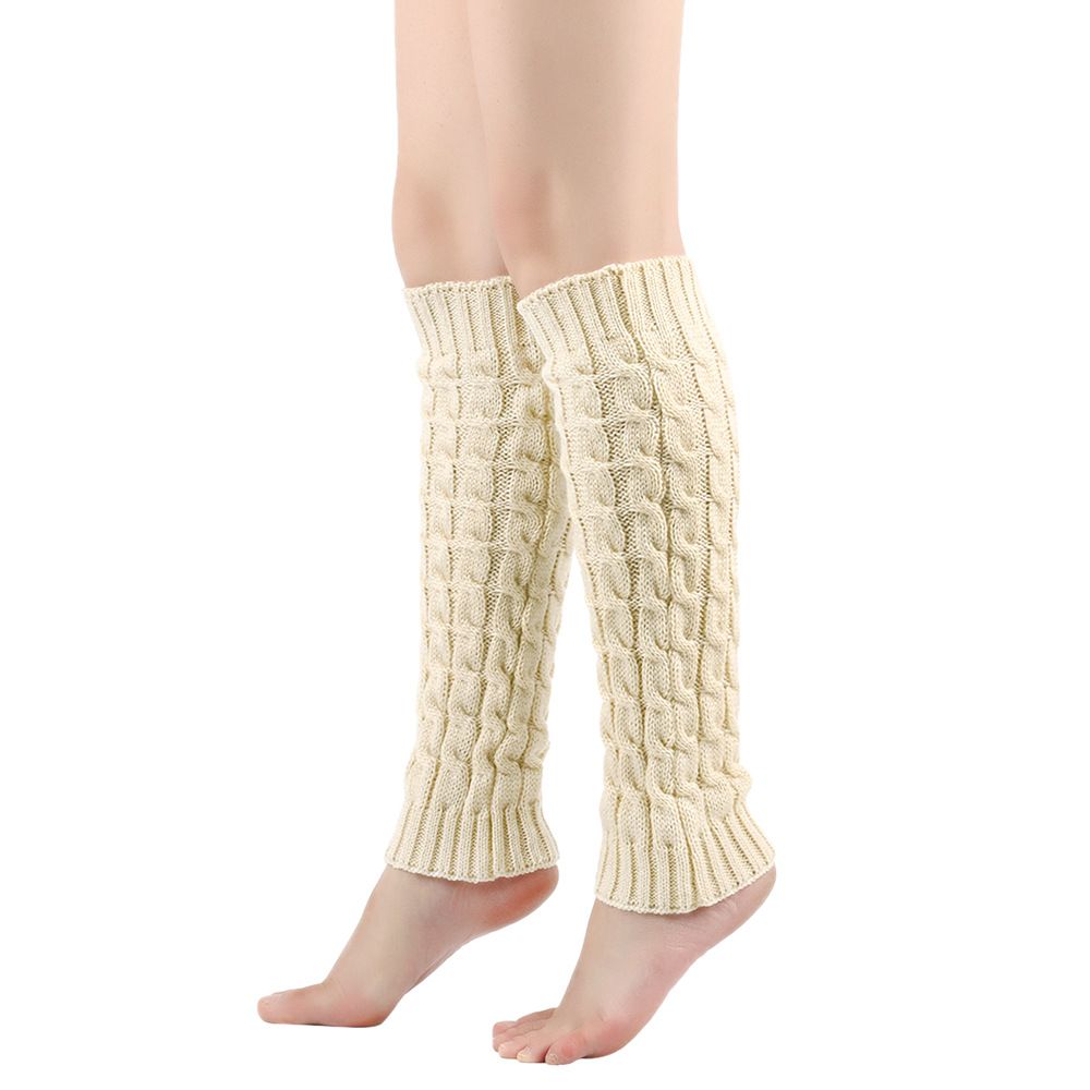 Unisex Twisted beenwarmers gebreide wollen beenwarmers voor dames warme stapel sokken duivengat wollen beenwarmers laarzenhoezen_voghion.com