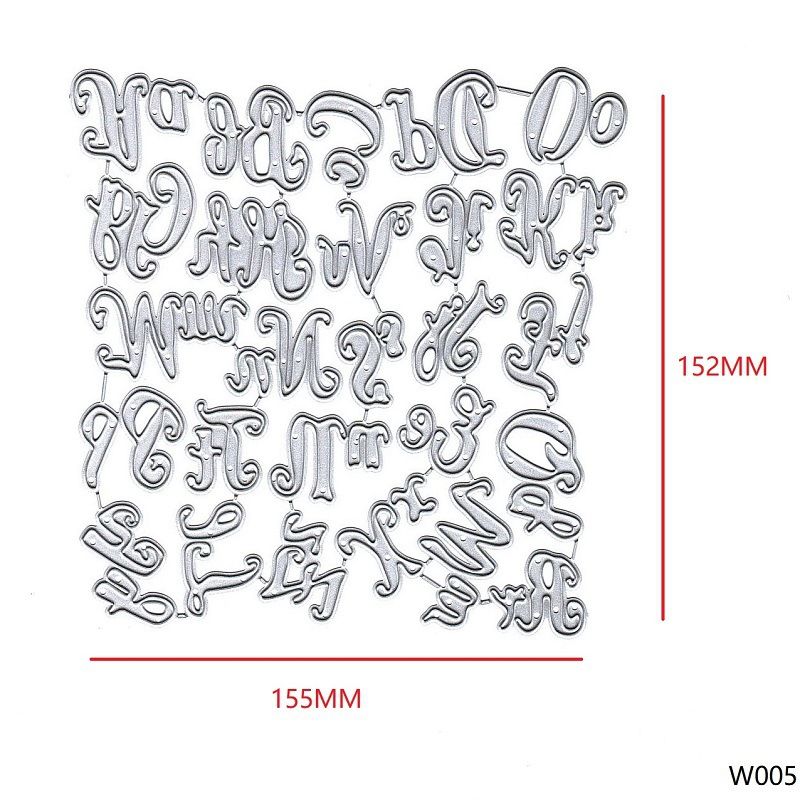 Αγγλική κοπτική μήτρα γραμμάτων, μήτρες κοπής λευκωμάτων DIY, χάραξη μετάλλου, άνθρακα-χάλυβα_voghion.com
