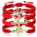 Alloy Red Rope Handmade Travel Personality Zircon Rhinestone Braided Adjustable Stretch Bracelet_voghion.com