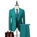Men's business casual suit wedding groom one-button dress suit three-piece set P190_voghion.com