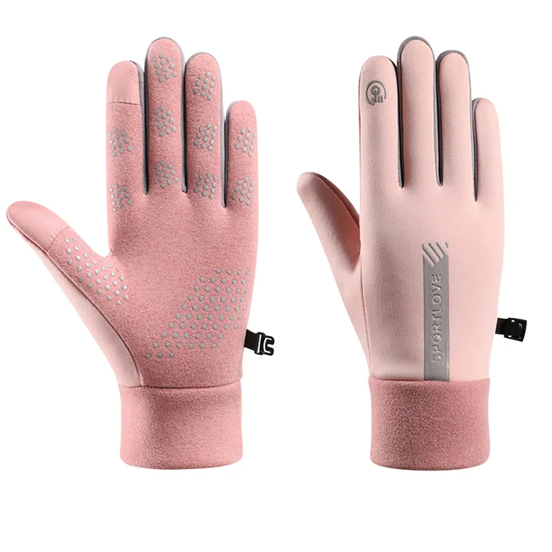 Winter Gloves Men Women Cycling Bike Non-slip Thermal Fleece Cold-Resistant Wind Waterproof Warm Outdoor Running Skiing_voghion.com