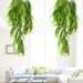 Tenture murale en gazon artificiel 5 fourches cheveux pointus herbe fougère tenture murale plante intérieure et extérieure décoration murale matériel vignes d'herbe en plastique_voghion.com