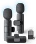 2 Pack Wireless Lavalier Microphone For Phone Pad And Android Phone, Lapel Mic Plug And Play Wireless Mic Noise Reduction Mini Microphone For Video_voghion.com