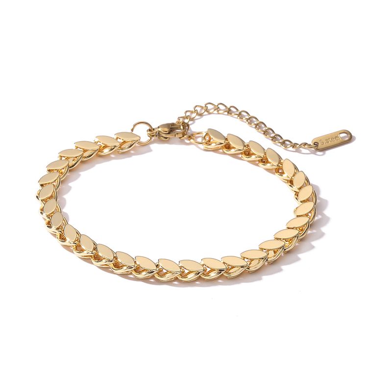 K Vergoldetes Edelstahl-Persönlichkeitsarmband Weibliches INS-Nischen-Retro-Vielseitiges Armband_voghion.com
